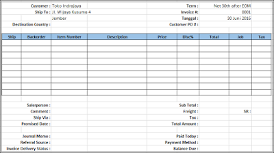 Download Contoh Invoice Faktur Nota Di Excel Belajar Excel