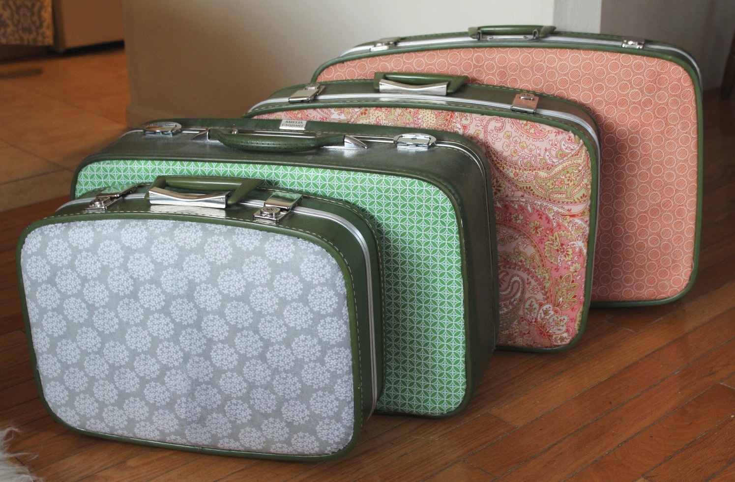 Turned to Design DIY Fabric Covered Suitcases