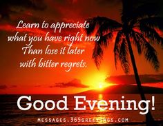 good evening message