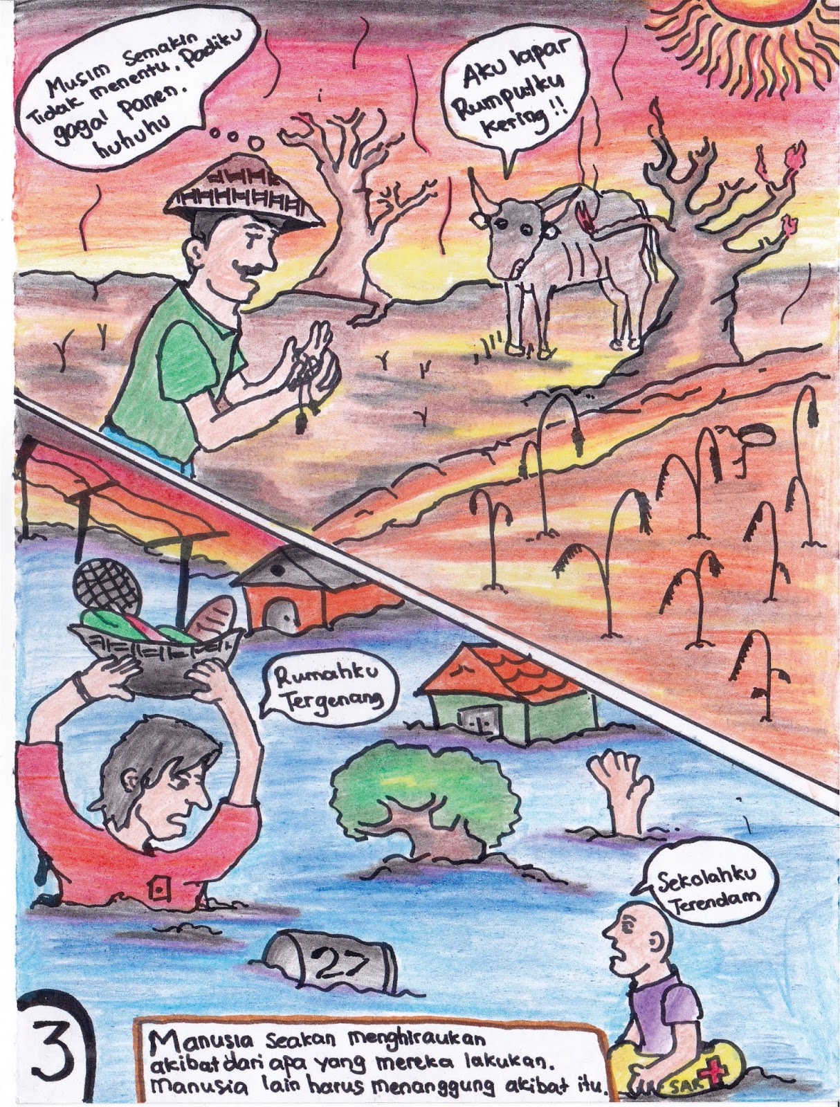 Komik Strip Tentang Kerusakan Lingkungan - Riset