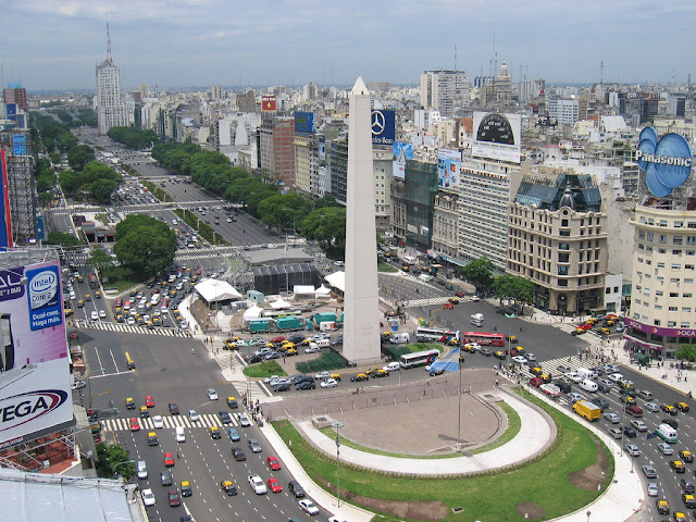 Vista de Buenos Aires con el Obelisco al frente