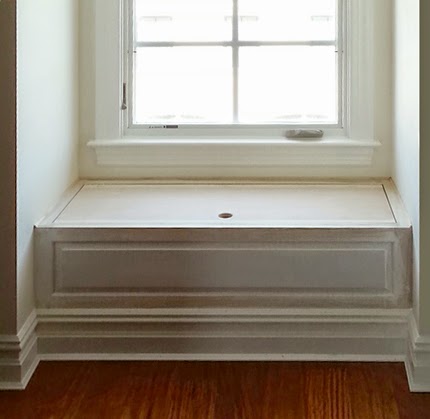 Custom built in window seat, Westchester, NY