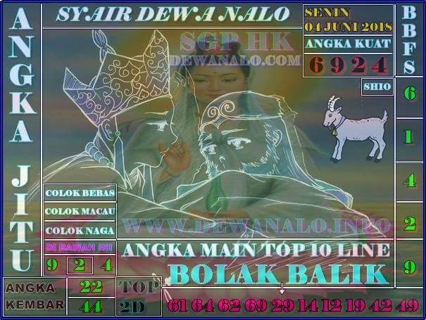 KODE SYAIR SINGAPURA SENIN 462018 KODE SYAIR KALONG