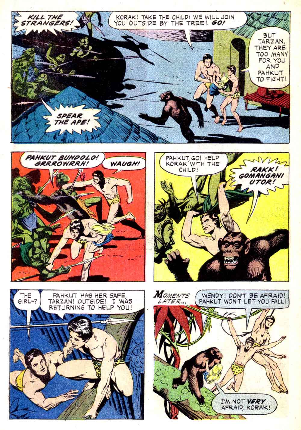 Korak Son of Tarzan v1 #1 gold key silver age 1960s comic book page art by Russ Manning