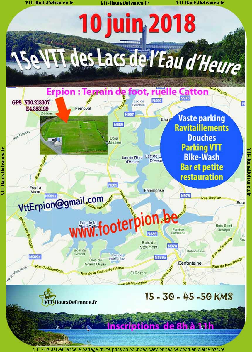 cap trail VTT rando des lacs de l'eau d'heure
