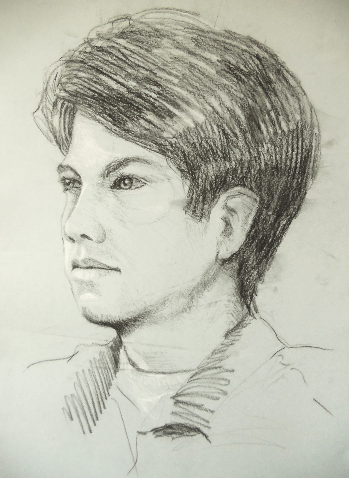 ARTIQUERYROSE CHARCOAL AND CHALK PORTRAIT