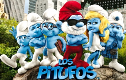 Los Pitufos Dibujo de algunos personajes de Los Pitufos