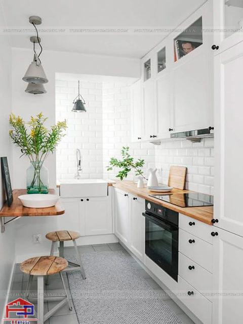 Tủ bếp laminate: Bố trí phòng bếp 10m2 khoa học đem lại sự thông ...