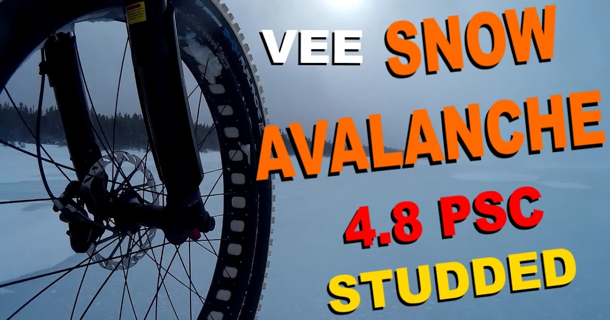 Vee Rubber Snow Avalanche Studded Winter Fat Bicycle Tire White - 26 x 4.8
