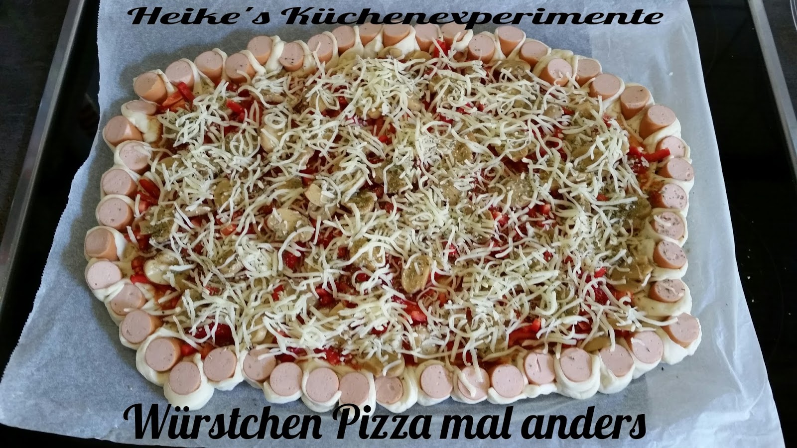 Heike&amp;#39;s Küchenexperimente ☆: Würstchen Pizza mal anders