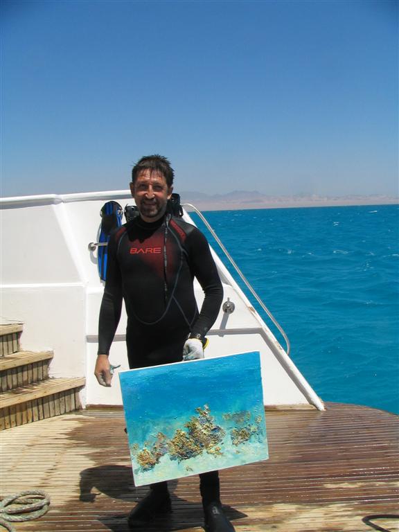 물속에서 그림 그리는 수중 화가 ALEXANDER BELOZOR | 인스티즈