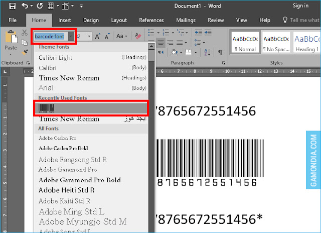 Cara Membuat Barcode di Microsoft Office Word Cara Membuat Barcode di Microsoft Office Word
