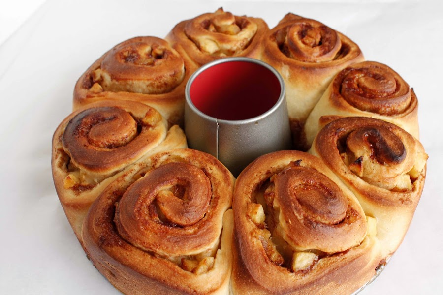 Receta Rollos de manzana con salsa de caramelo o caramel apple rolls