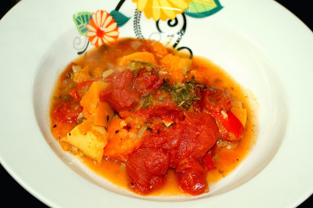 Vegetable casserole with pumpkin,carrot,peppers and potatoes