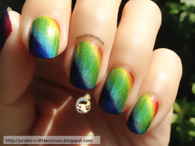 @MyLittleCanvas: Stunning Holographic Rainbow!
