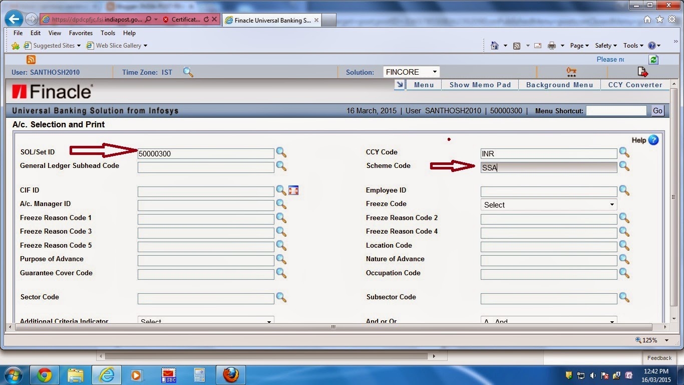 SSA Daily Transactions View and Print for new accounts in DOP Finacle ...