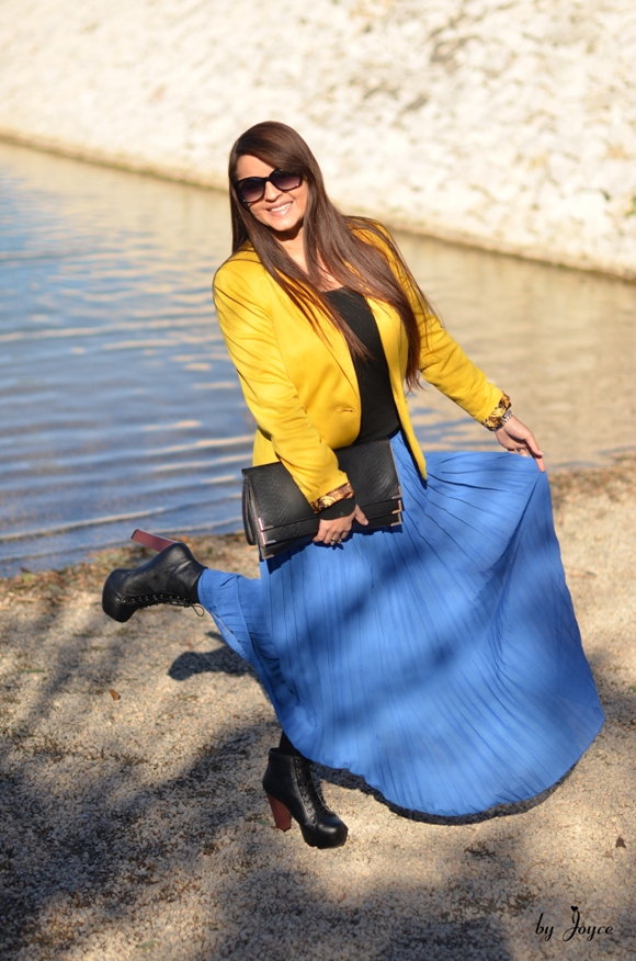 **By Joyce** OUTFIT Maxi skirt color blocking