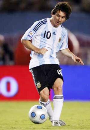 Lionel Messi Foto de Lionel Messi en el estadio