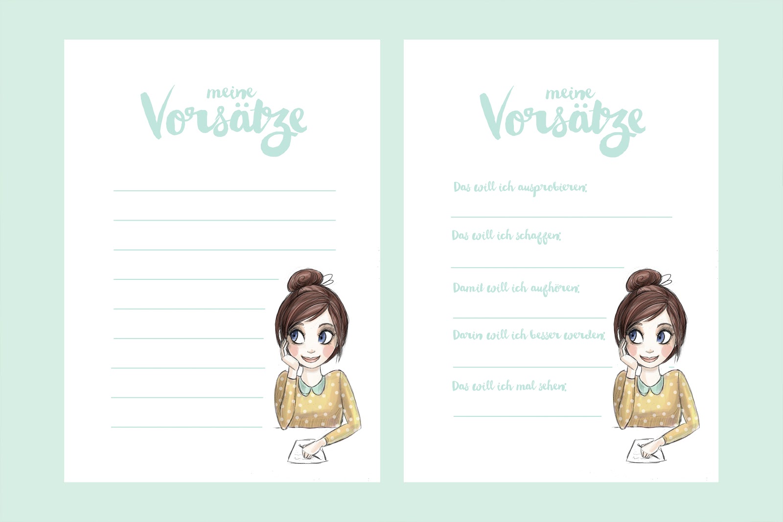 Printable Fur Euch Vorsatze Furs Neue Jahr Mein Feenstaub