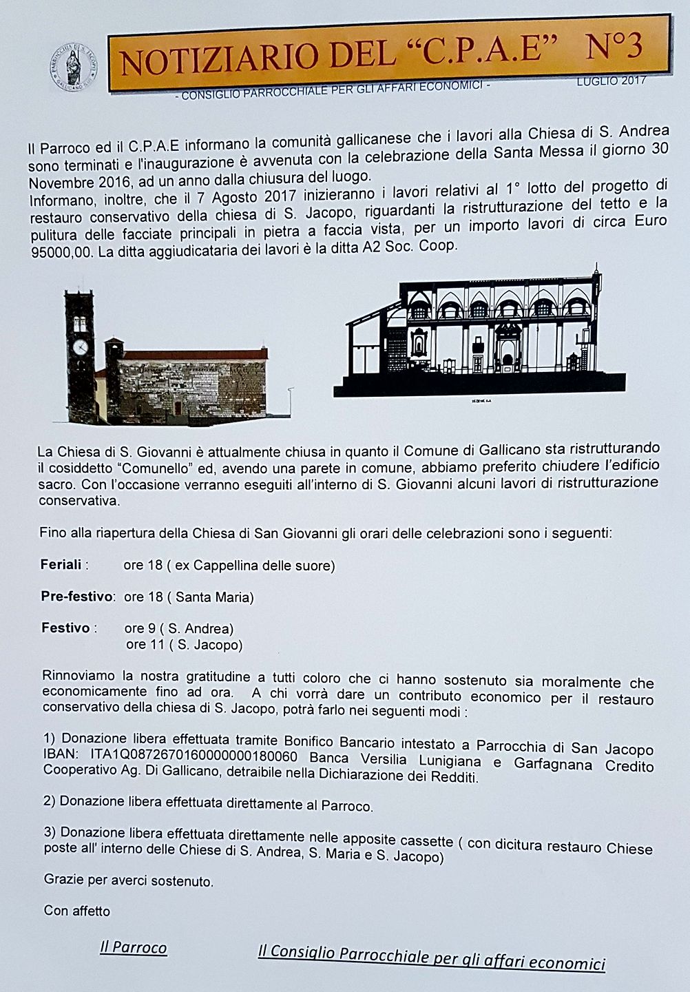 Daniele saisi blog: lavori di restauro alla chiesa di san jacopo Bonifico lavori di ristrutturazione