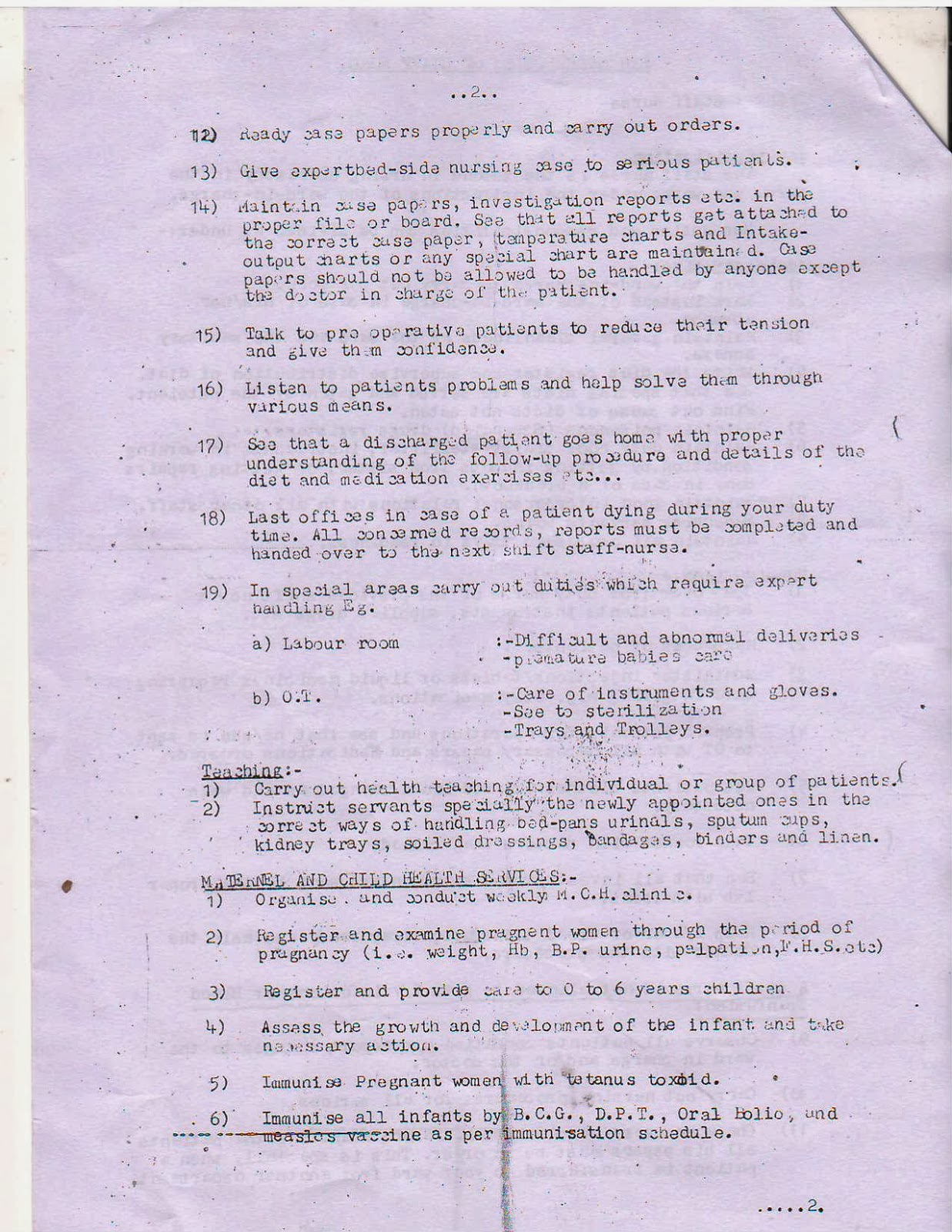 NURSES OF GUJARAT Job Chart Of Nurses in Gujarat