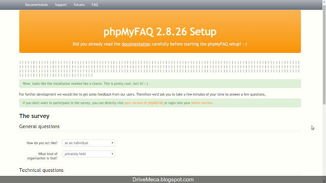 DriveMeca instalando phpMyFAQ en un servidor Linux Centos paso a paso DriveMeca instalando phpMyFAQ en un servidor Linux Centos paso a paso