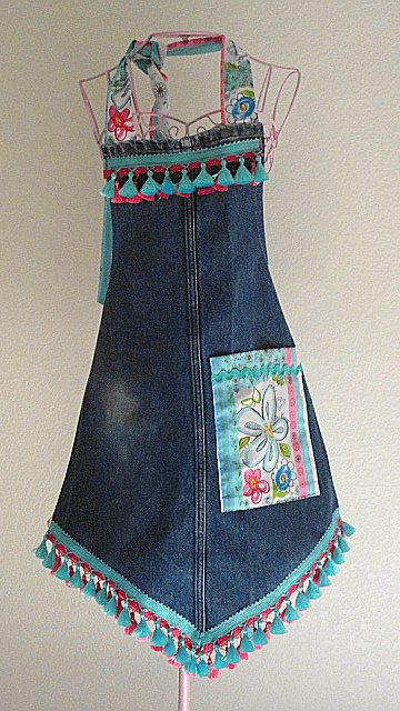 modelos de avental jeans