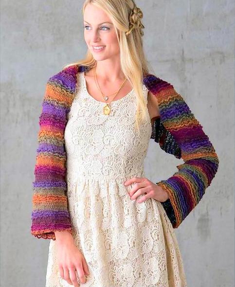 Colorful shrug Crochet pattern