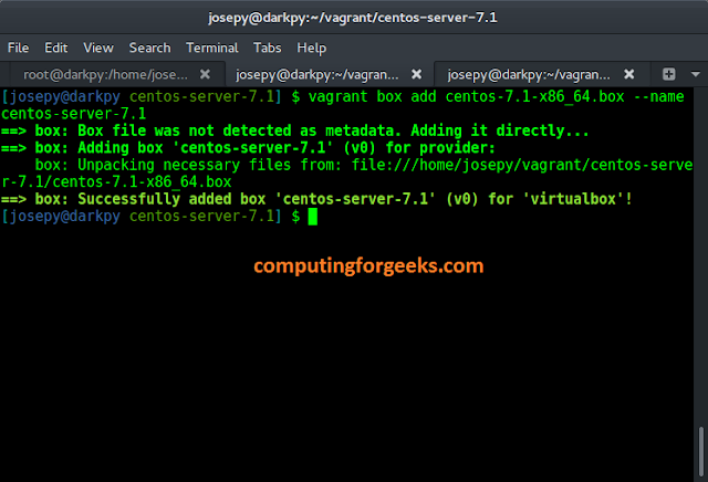 vagrant package box vagrant package box