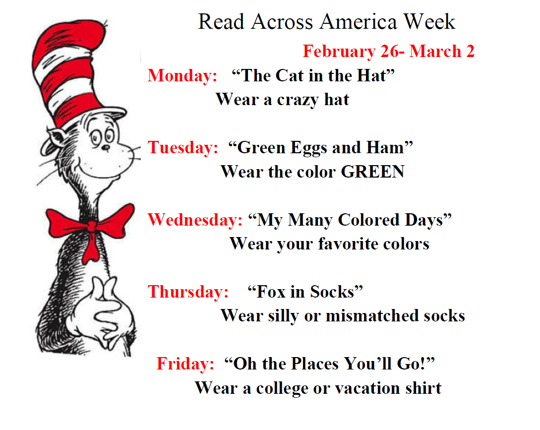 Stampede Library Read Across America Week February 26thMarch 2nd