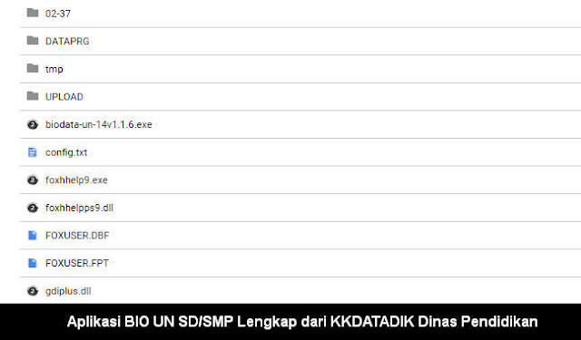 Aplikasi BIO UN SD/SMP Lengkap dari KKDATADIK Dinas Pendidikan Aplikasi BIO UN SD/SMP Lengkap dari KKDATADIK Dinas Pendidikan