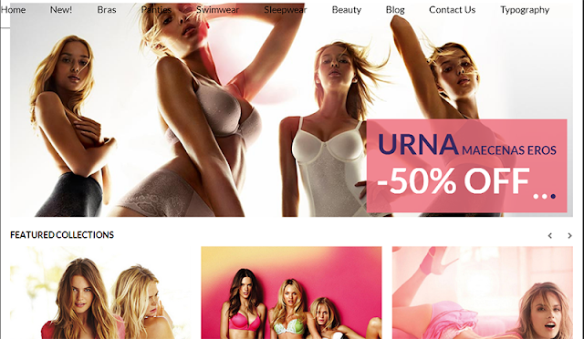 Mẫu thiết kế web bán hàng - Lingerie Store Mẫu thiết kế web bán hàng - Lingerie Store