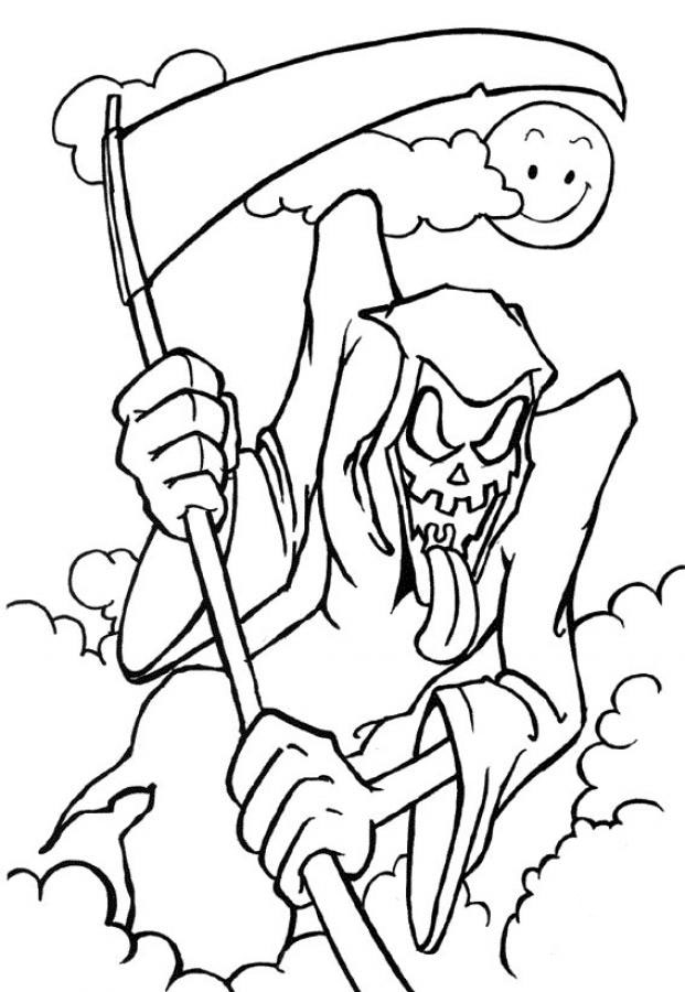 Free Scary Halloween Coloring Pages Printable Scary