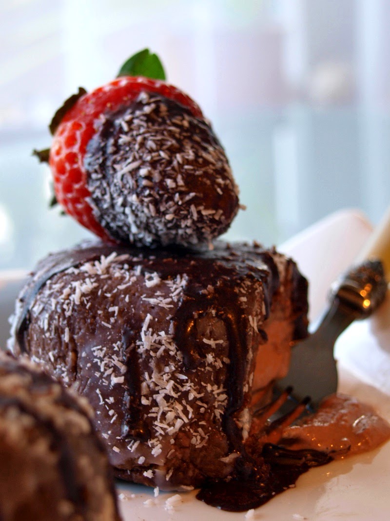 RAW, FIT & HAPPY DECADENT TRIPLE CHOCOLATE LAVA CAKE