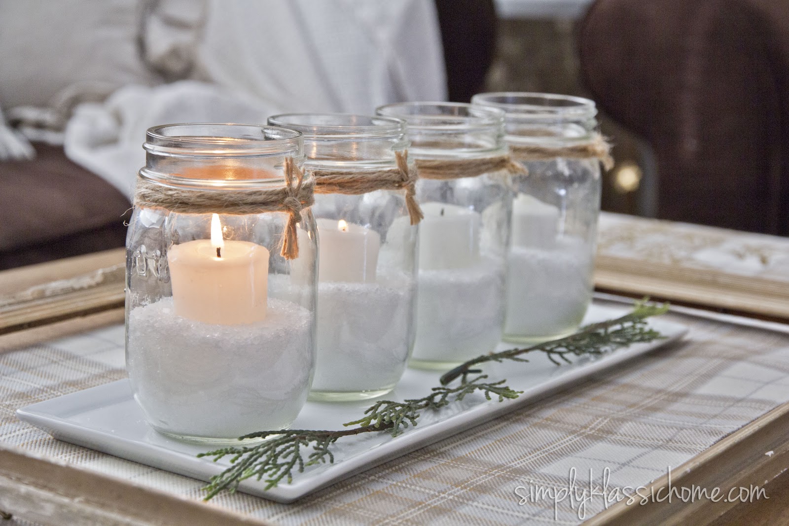 Decoracion DIY Navidad: Velas decorativas frasco cristal