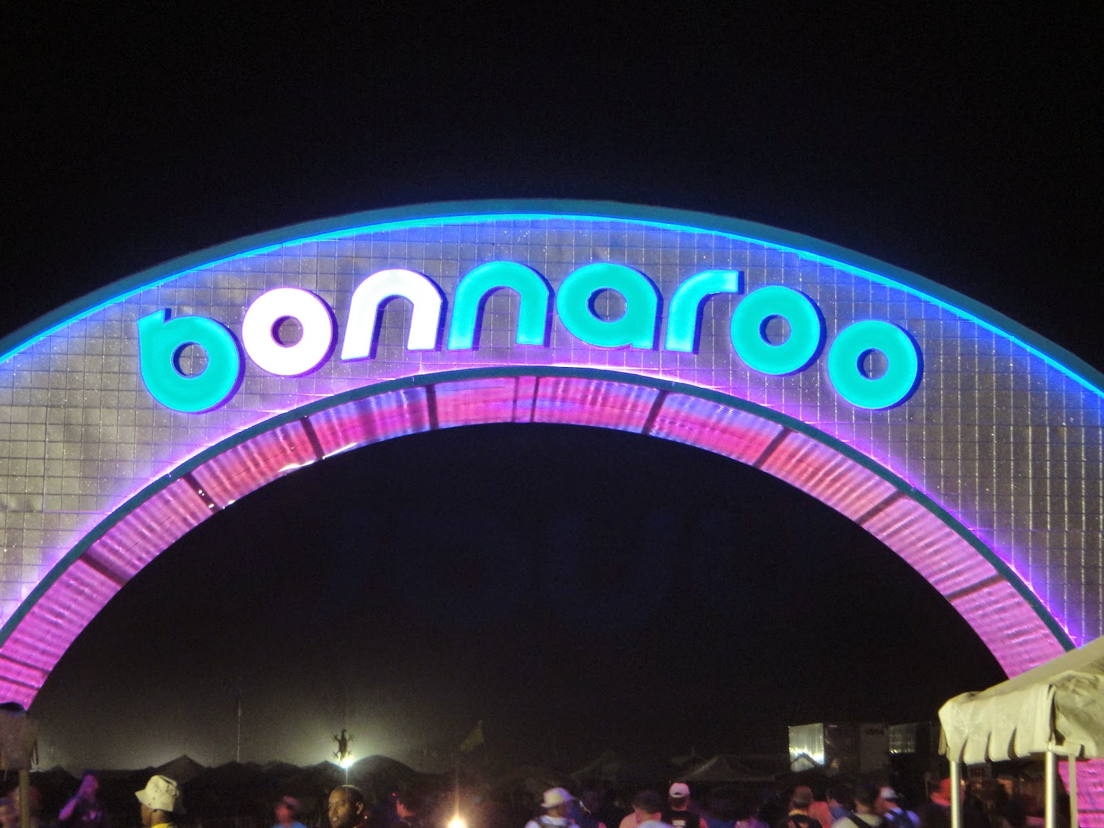 Bonnaroo arch at night 2012