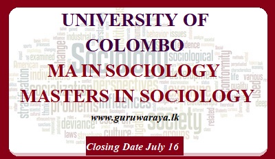 MA in Sociology - Colombo University