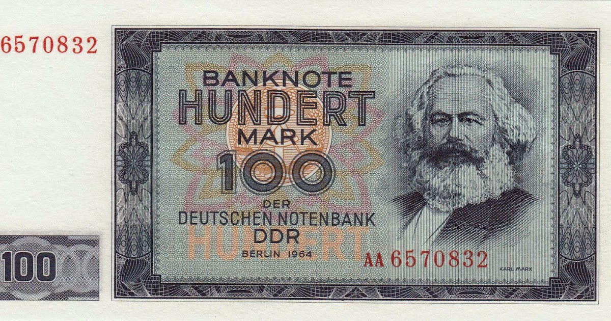 East Germany 100 Mark banknote 1964 Karl MarxWorld Banknotes & Coins