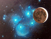 "Conjunction / Moon and Pleiades"