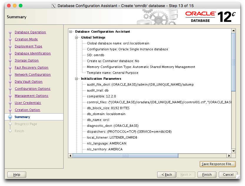 start database