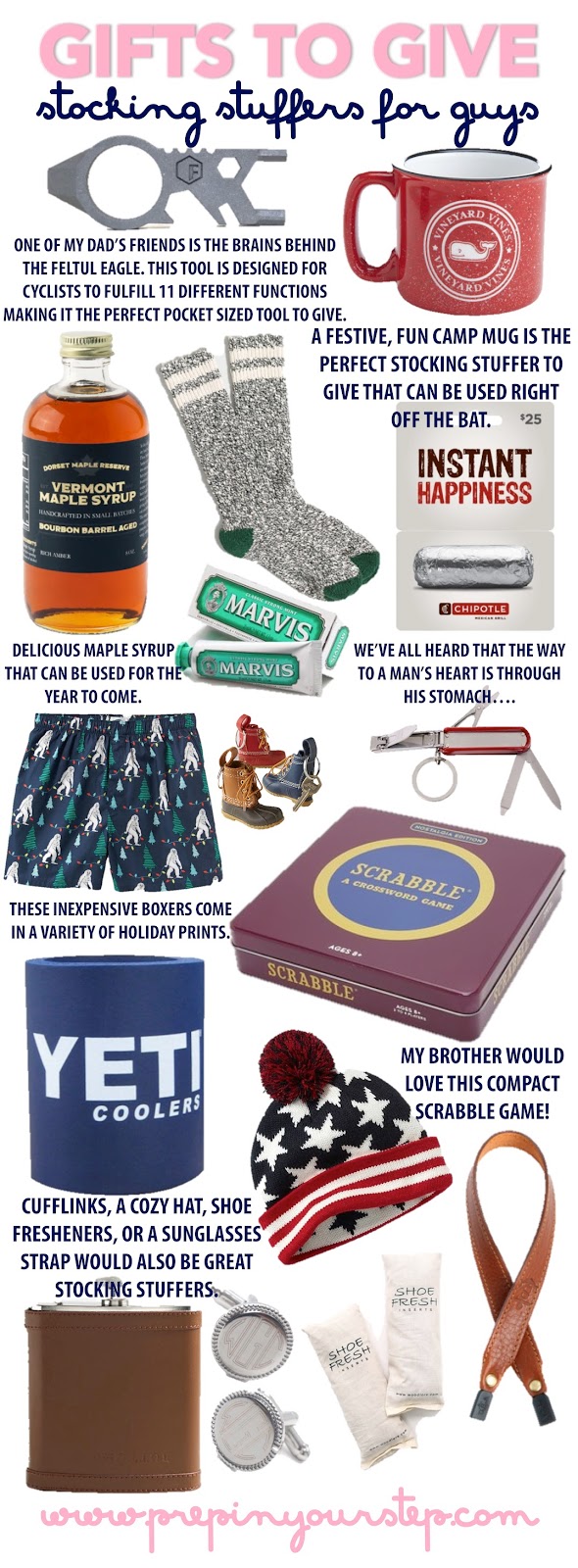 Prep In Your Step: Gifts to Give Stocking Stuffers (For Guys & Girls)