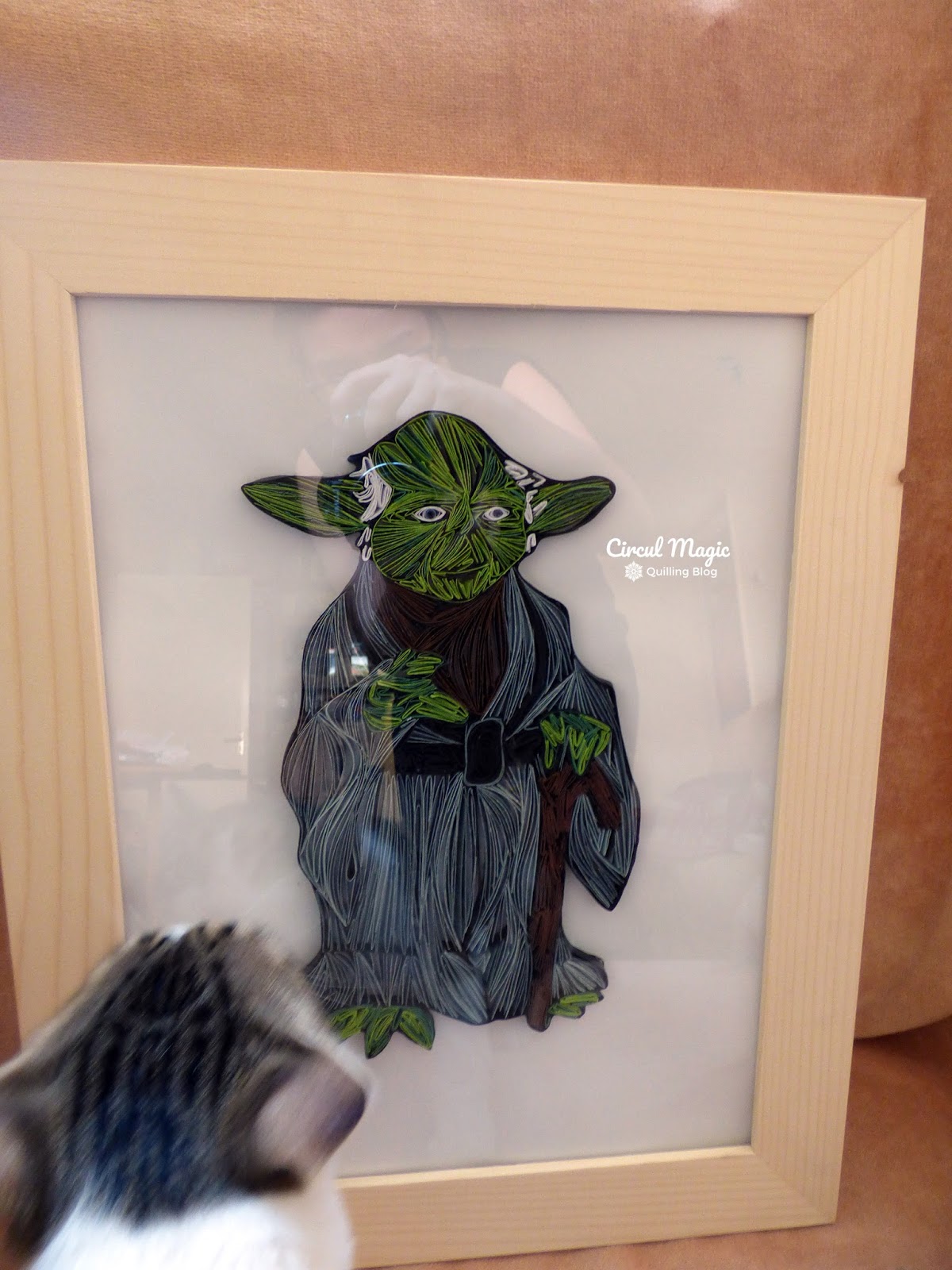 Tablou Handmade Quilling Yoda - Seria Personaje Star Wars - Circul Magic