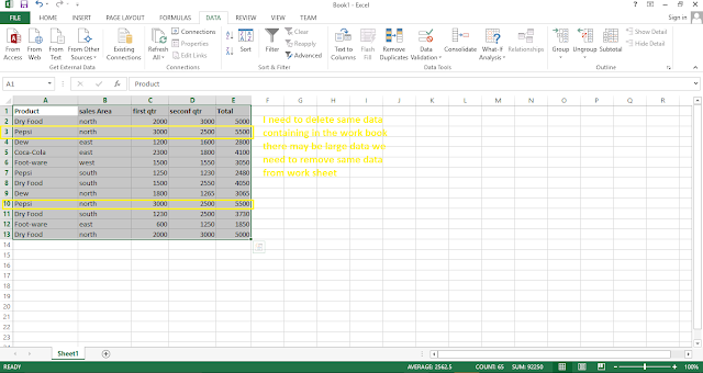 Remove Duplicate values in excel