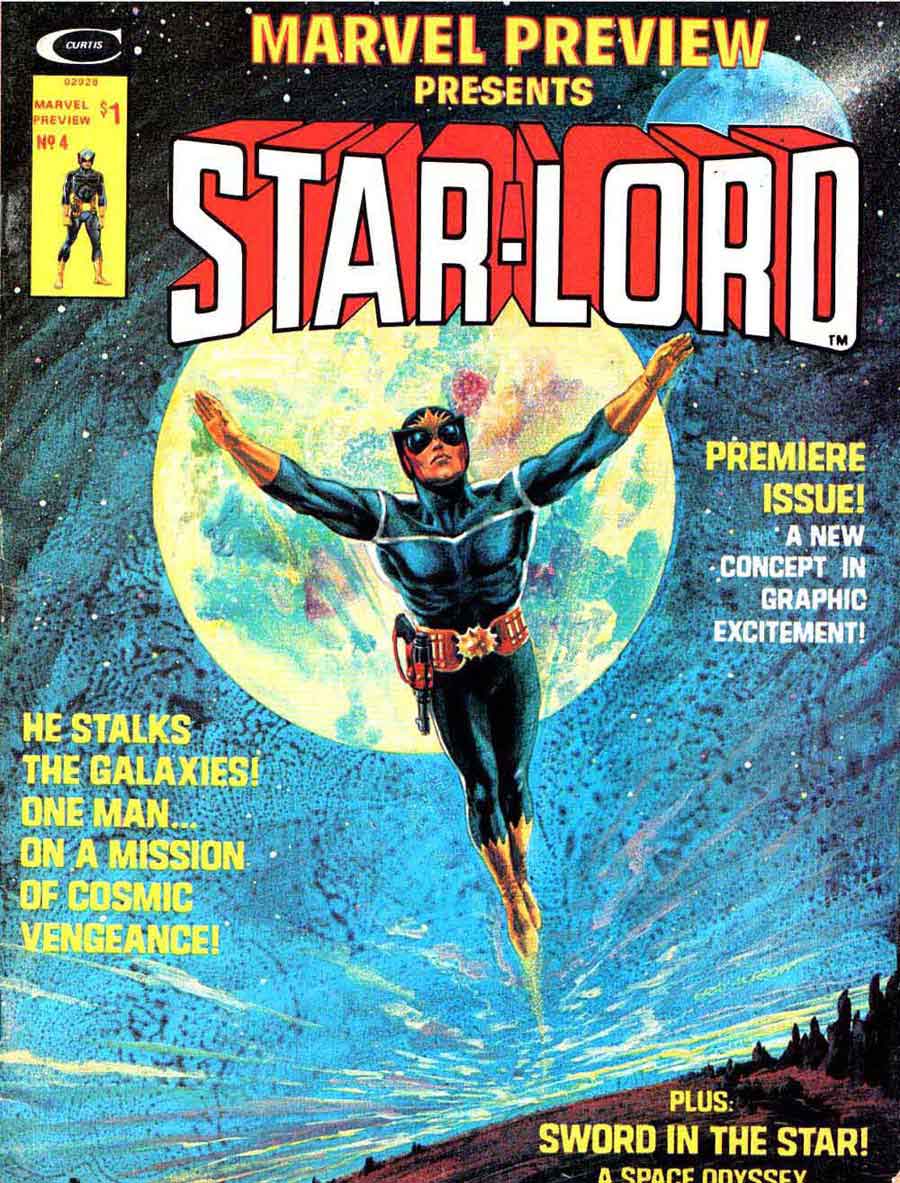 Marvel Preview #4 key issue 1970s bronze age comic book cover - 1st appearance Star-Lord