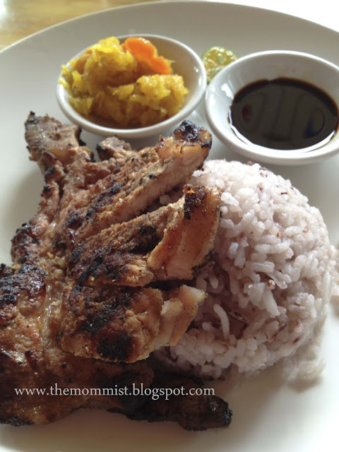 Grilled porkchop with upland rice