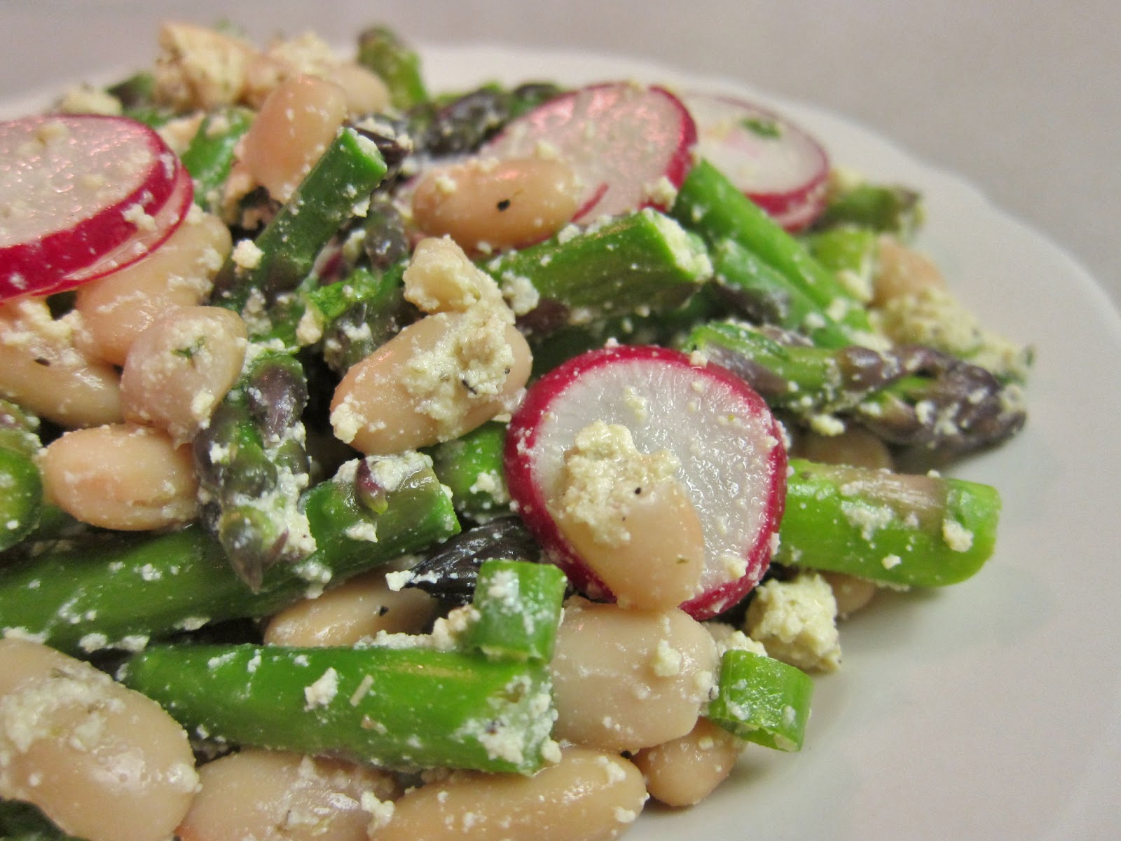 The Vegan Chronicle Asparagus Salad with Beans and Feta