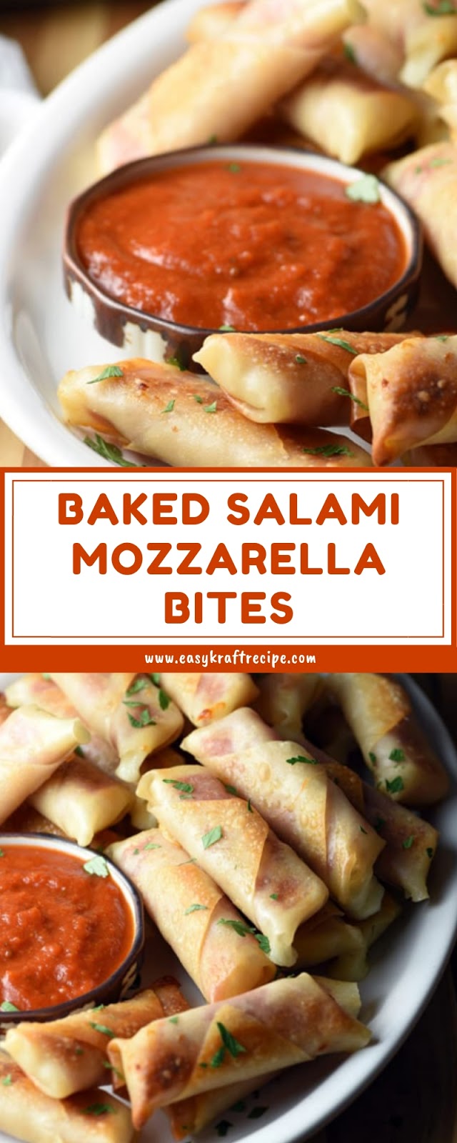 BAKED SALAMI MOZZARELLA BITES BAKED SALAMI MOZZARELLA BITES
