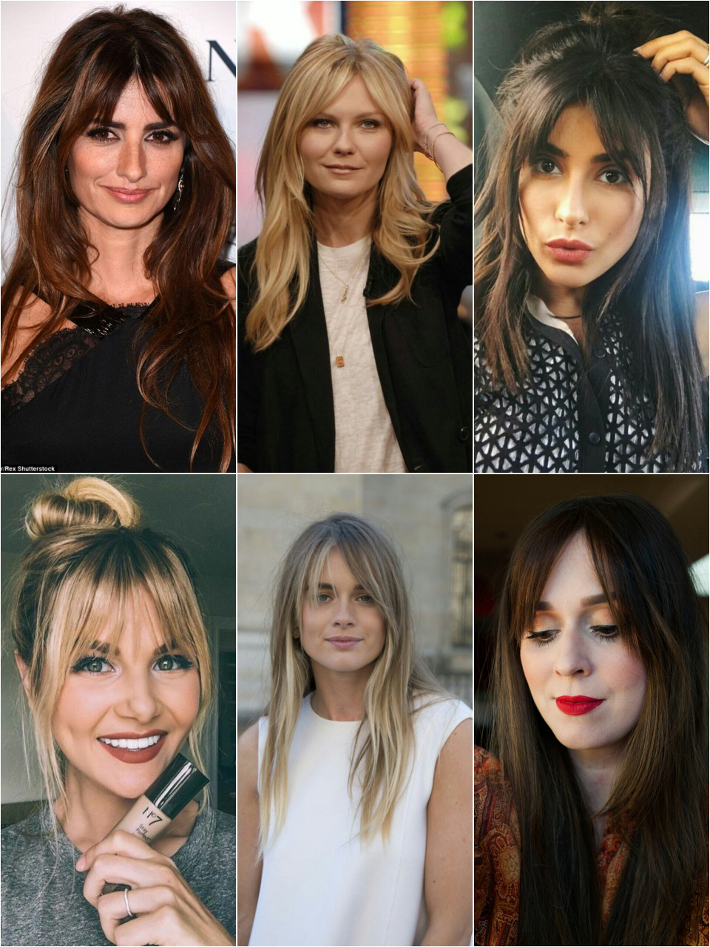 how to style curtain bangs straight hair