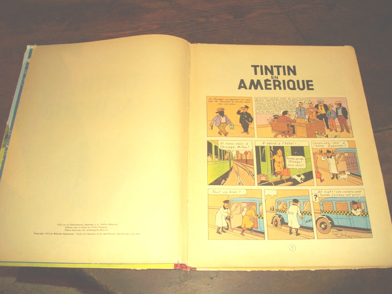 ANCIEN TINTIN EN AMERIQUE 1957 BANDE DESSINEE BD eo edition originale