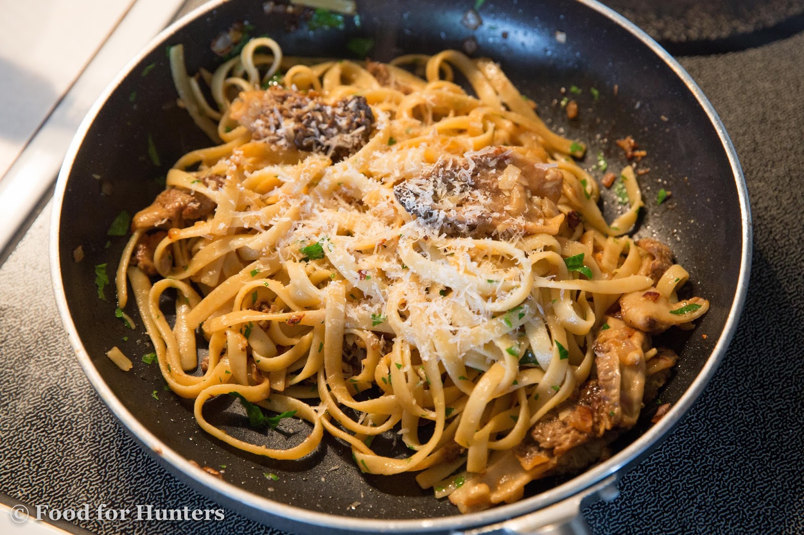Linguine with Morel Mushrooms and Parmesan